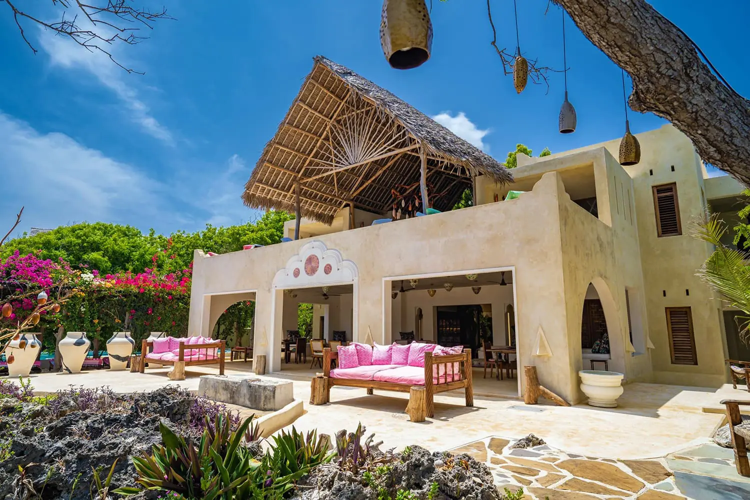 A private villa on the Kenyan coast at the end of a safari