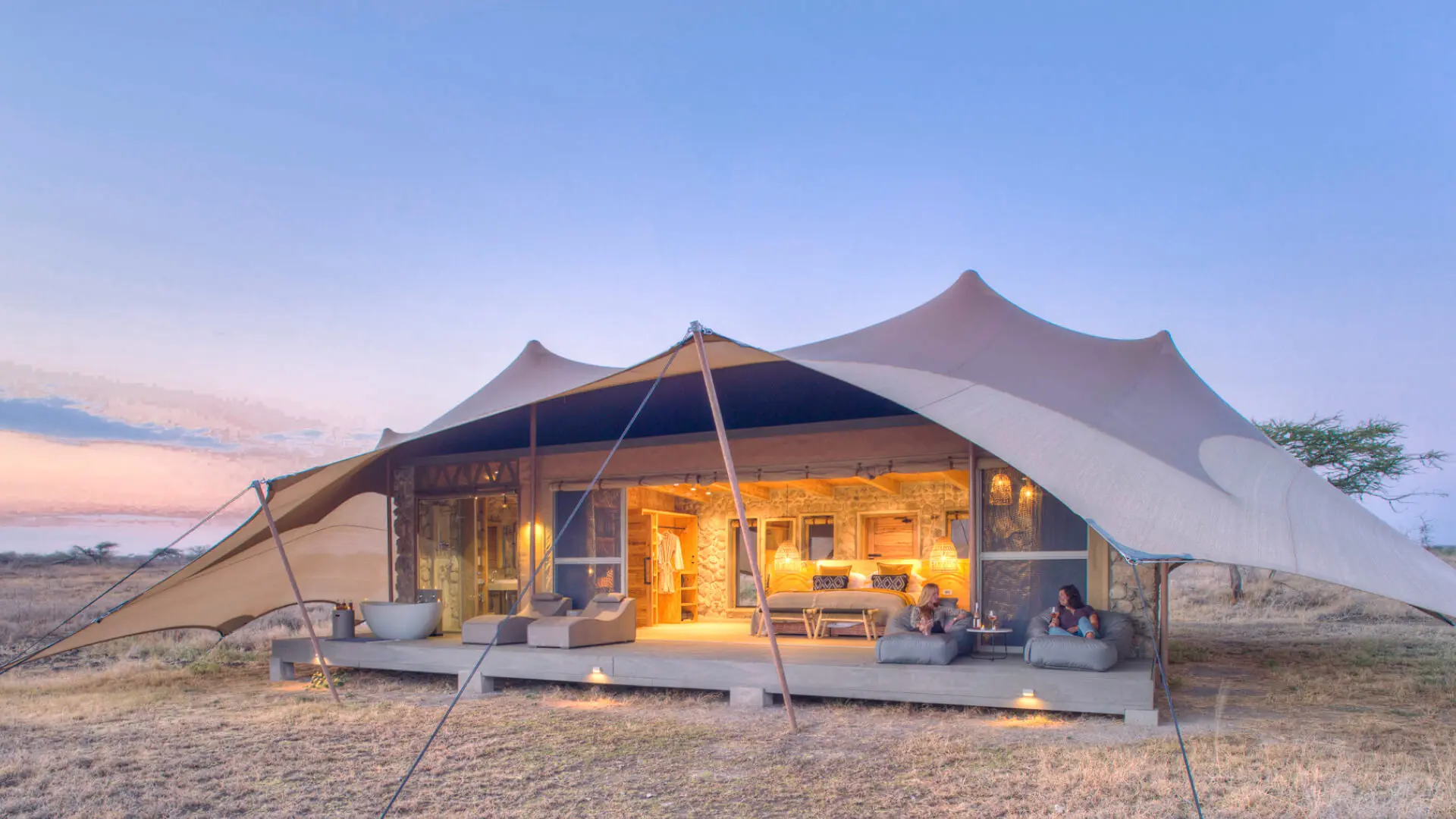 Namiri Plains tented camp in the eastern Serengeti, Tanzania