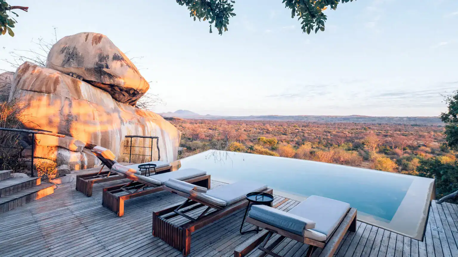 Jabali Ridge lodge built into a kopje in Ruaha National Park, Tanzania